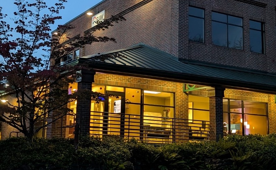 Outlook Insight office building at dusk, Olympia, Washington