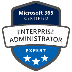Microsoft 365 Certified Enterprise Administrator Expert badge